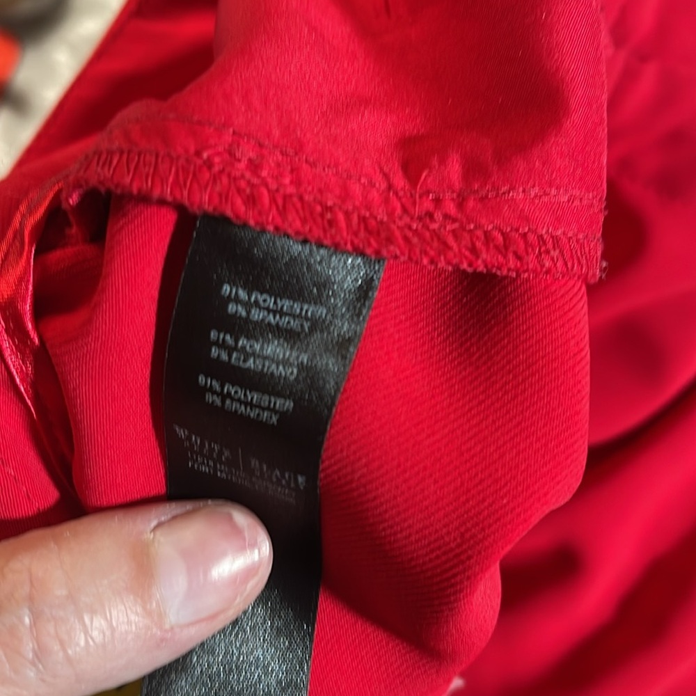 NWOT WHBM RED ANKLE PANT SZ 10R - Picture 8 of 8